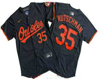 Mens Baltimore Orioles #35 Adley Rutschman Black Limited Jersey